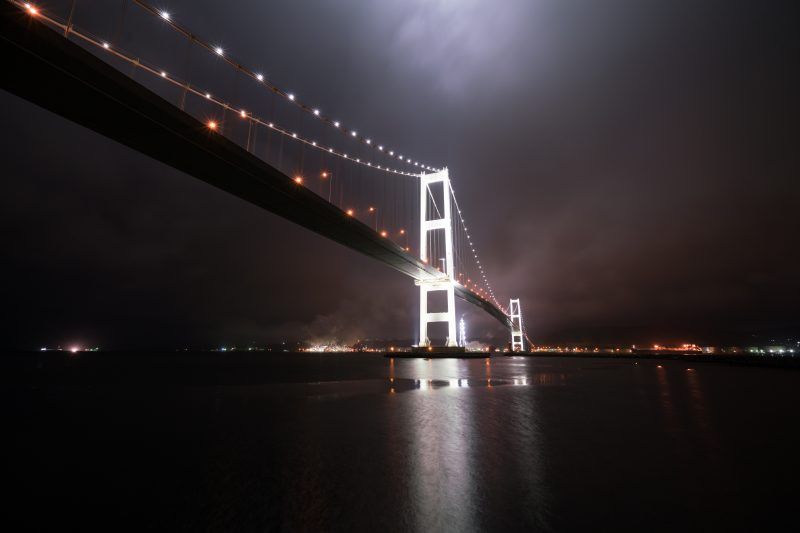 実写・白鳥大橋の夜景