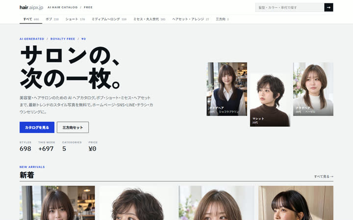 AIヘアカタログ